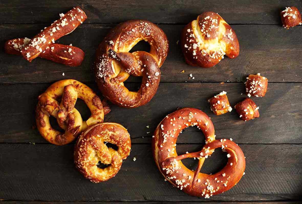 Freshly baked German pretzel from brot. Hadeel, the authentic German bakery in Abu Dhabi
