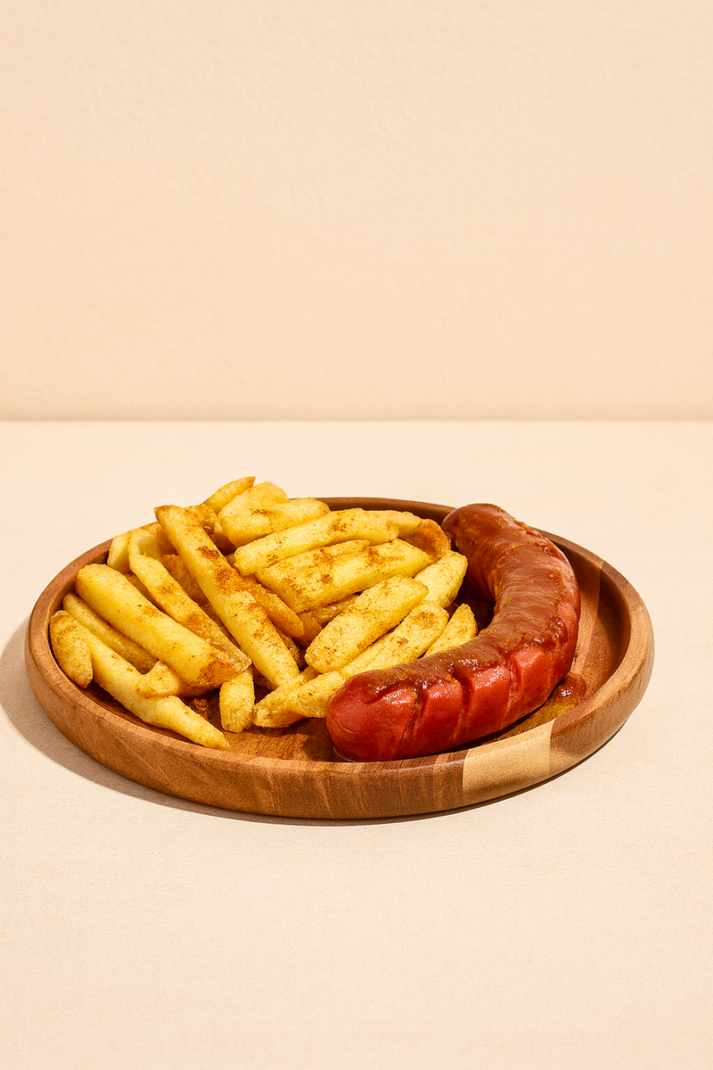 Currywurst mit Fritten