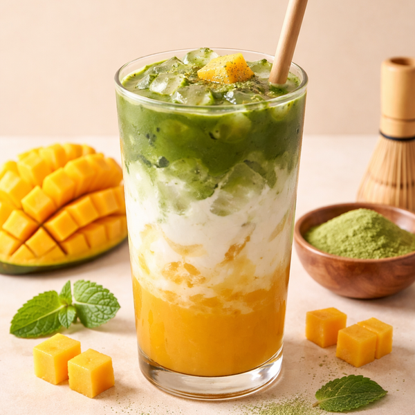 Iced Mango Matcha Latte