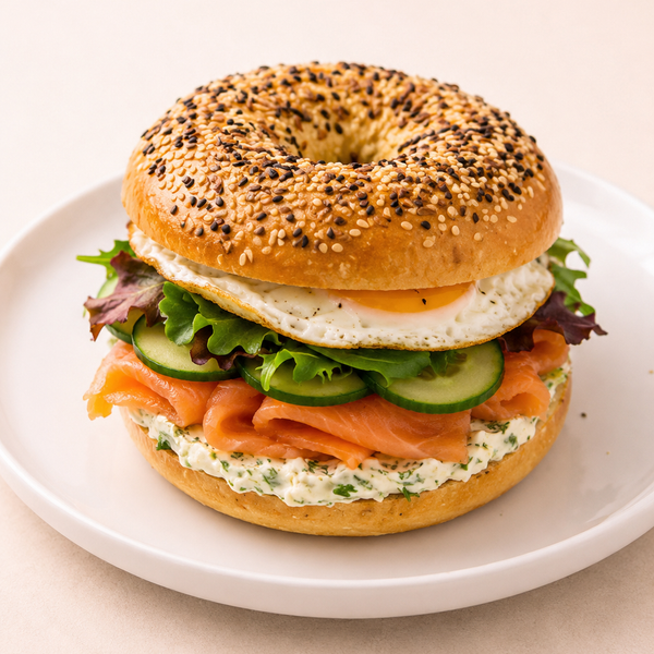 High Protein Bagel Sandwich